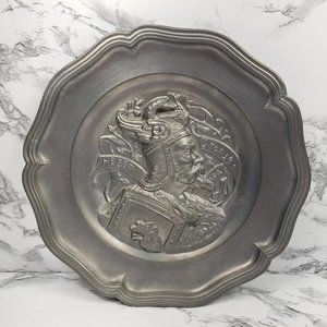 Pewter Hagen Von Tronje Norse High Relief Wall Decor Antique